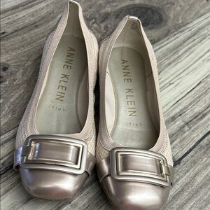 Anne Klein Women's Gold Buckle Flats